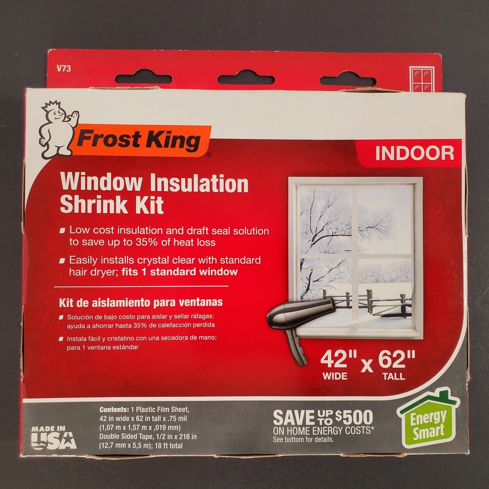 Window Insulation Kit, 42 x 62-In. -V73H
