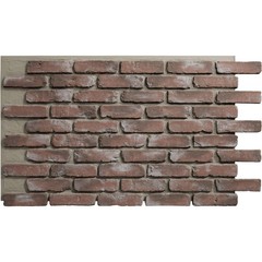 EverStone Aged Brick Faux Brick , 46 7/8″W x 27″H x 1 1/4″D, Burnished Red Color