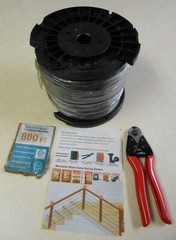 New T316 Stainless Steel Deck Railing 1/8″ Wire Rope Cable 800′ 7×7 w/ Cutter