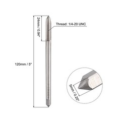 1/4-20 UNC 6542, 5″, 3 Groove Thread Drill