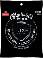 Round Titanium Wrapped Acoustic Guitar Strings w/ Light Tension for Lasting Tone