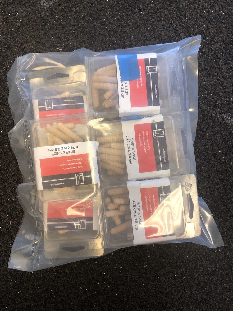 Lot Of 9 Boxes (180 Pcs)Waddell 775-CS Dowel Pins Spiral Groove, 5/16″ x 1-1/2″