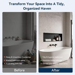 Bathfinesse Shower Niche Insert Tile Ready Bathroom Livingroom Wall Niche Long