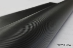 VViViD XPO Black Carbon Fiber 5ft x 1ft 8yr Car Wrap Vinyl Roll with Air Rele…