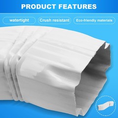 Gutter Downspout Elbow S-shape Style B (offset=3) Zig Zag Elbows 2” x 3” Whit…