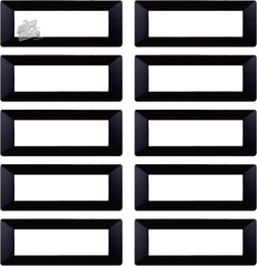 10 Compatible Vimar Plana 7 Modules Black Plates – Modern Civil Series Mounts