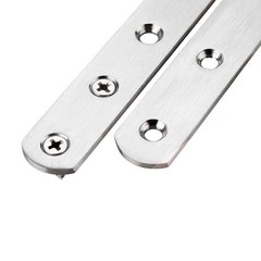 90 Degree Right Angle Brackets Flat Corner Braces, Straight Bracket Stainless