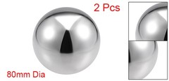 80mm Dia 304 Stainless Steel Hollow Cap Ball for Handrail Stair Newel Post 2pcs