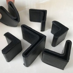 PVC Rubber L Profile Blanking End Cap Cover Angle Iron Bar Rack Chair Feet Sleev