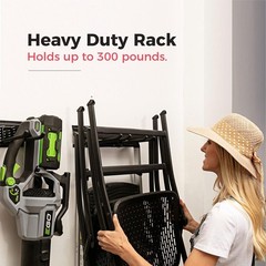Tidyme Garage Tool Organizer Wall Mount – 64 Inches – Sturdy Storage Rack