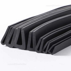 Rubber U Channel Edging Trim Seal Door Window Edge Protector Strip U-shape Black
