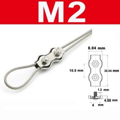 Simplex Duplex Wire Clamps Rope 2mm 3mm 4mm 5mm 6mm 8mm 10mm 316 Stainless Steel