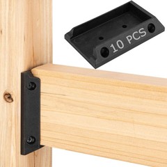 SANKINS 10pcs Deck Railing Bracket Connectors for 2×4, Durable PP Black