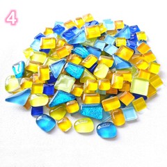 200g Sparkly Glitter Glass Mosaic Tile Mixed Color Shape for DIY Art Crafts