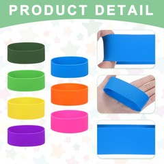 10Pcs Silicone Rubber Bands Non-slip 4.33 Inch for Art, Orange