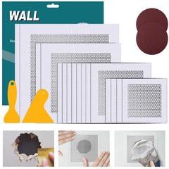 Wall Repair Patch Kit, 20 Pack Metal Drywall Patches, Fiber Mesh, White