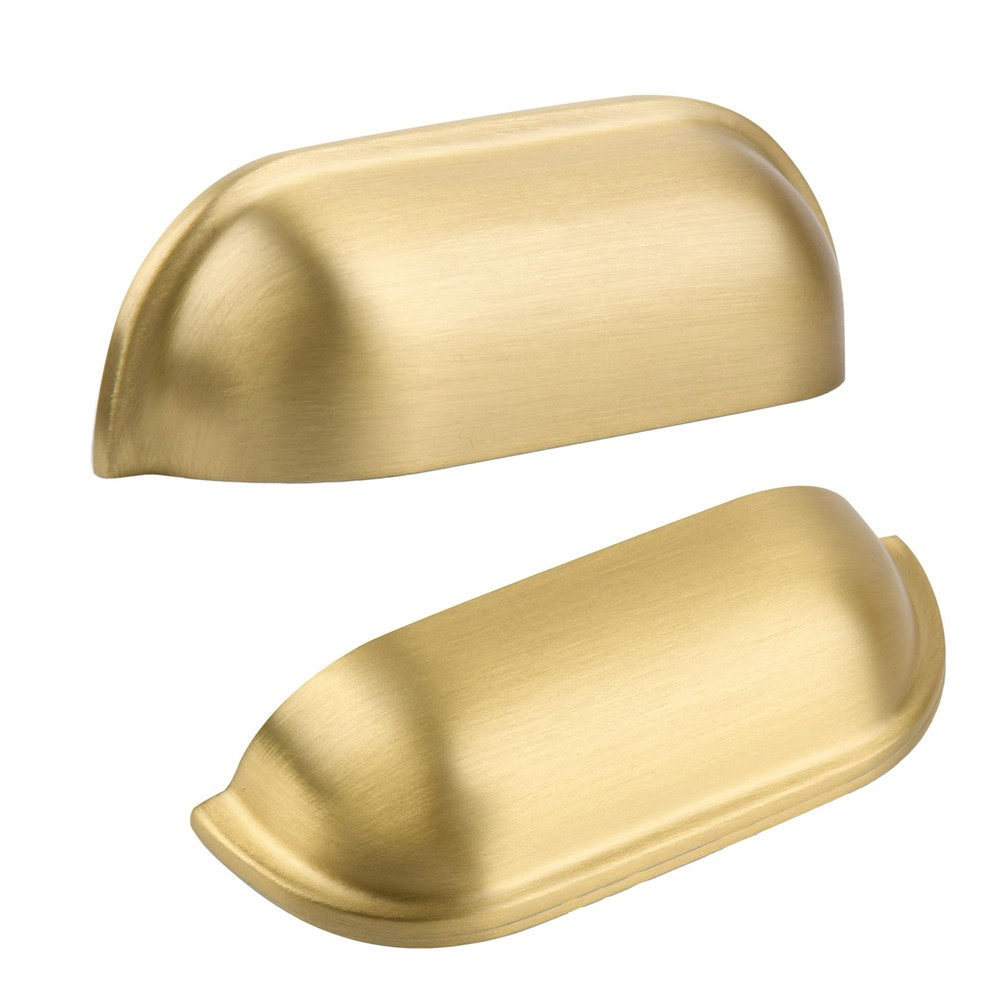 SALISENG-Brushed Matt Gold Kitchen 2-1/2 Inch Hole Centers, Brushed Brass