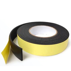 Black EVA Foam Tape Single Sided Self Adhesive Sponge Door Strip Seal 10-100mm