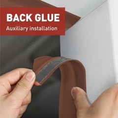 FOSLUOC Garage Door Seal Top and Sides 34’L X 2.2″W X 0.13″H, Brown