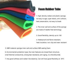 1M 39 Inch Lagging Sponge Foam Insulation Pipe Handle Bars Rubber Tube Grips