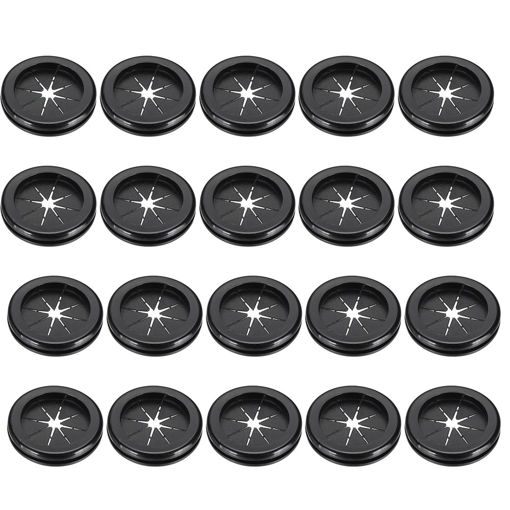 20 Pcs 1-3/16″ Rubber Grommet Round Rubber Hole Plugs Black