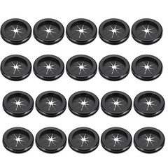20 Pcs 1-3/16″ Rubber Grommet Round Rubber Hole Plugs Black