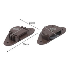 48PCS Cabinet Sliding Door Pulley Set for Wardrobe Smooth Sliding 57MM ABS