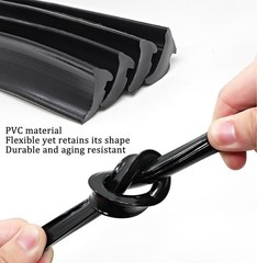 Crescent-Shaped PVC Seal Strip Window Door Wedge Gasket Protection Seals 2mm-5mm