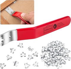Glazier Point Driver Tool with 150 Push Points for Picture Framing Glass Red