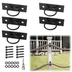 Muzata 50FT Rope Support Railing Kit Natural Jute Hemp Rope