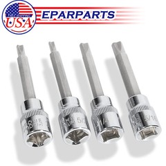 4 Pack Clutch Head Bit Socket Set 3/8″ Square Drive for Chevy Cars Trucks Older