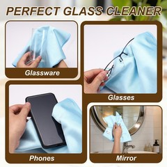 2pcs for Glass Polishing Cloths, Cleaning Cloth 11.8×11.8″, Blue