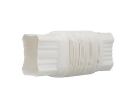 Flex-Elbow 3 in. x 4 in. White Vinyl Downspout Elbow