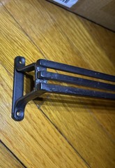 Pottery Barn Blacksmith Modular Rail 29 3/4″ Wide + 3 Hooks & Mounting Hardware