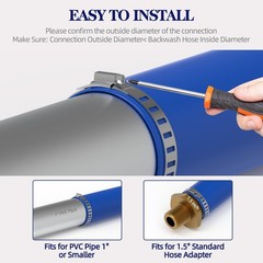 1 1/2 IN x 100 FT Pool Backwash Hose, Reinforced PVC Drain Hose, Heavy-Duty F…