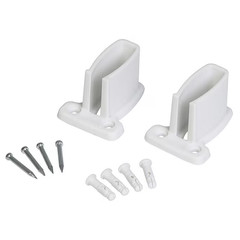 ClosetMaid Fixed Mount 2-Pack White Resin Wire Closet Shelf Bracket
