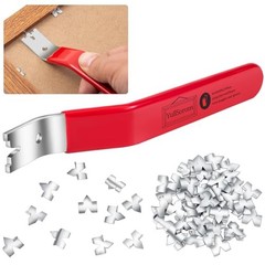 Glazier Point Driver Tool with 150 Push Points for Picture Framing Glass Red
