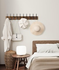 Optish 2 Pack Wooden Coat Rack Wall Mount 16.1 Rustic Coat Hanger Hooks 10