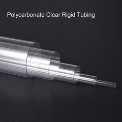 PC Rigid Round Clear Tubing 5mm ID x 6mm OD x 500mm Length Plastic Tube 2pcs
