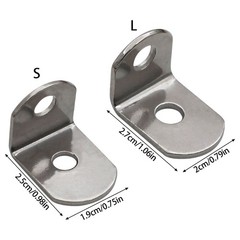 20Pcs L Shaped Corner Brace Stainless Steel 90 Degree Right Angles Metal Bracket
