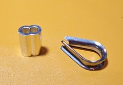 Wire Cable 1/4″ Crimps ( Ferrules ) and Loop Sleeves – qty 50 of each