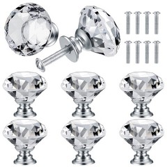 8 Pcs Crystal Cabinet 30mm/1.18inch (8 pcs Transparent), Transparent