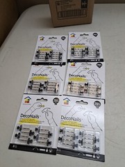 DecoNails 3-100125, 1″ L, 1/2″ Head, Can Hold 20 Lbs, 48 Nails, Black