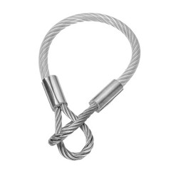 3/16″ 1ft 304 Stainless Steel Cable Wire Rope 7 x 19 PVC Coated Looped Ends