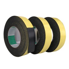 Black EVA Foam Tape Single Sided Self Adhesive Sponge Door Strip Seal 10-100mm