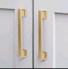 20 Pack Square Brushed Brass Cabinet Pulls, 5 5 Inch(128mm),