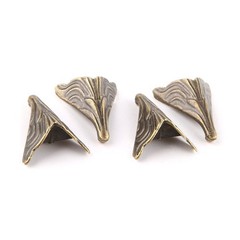 8PCS 20x26mm Antique Corner Protectors Bronze Tone for Case Box Corners For