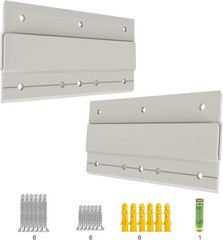 6” French Cleat Z-Clamp Wall Mount Brackets – 2 Pairs – Hardware & Level
