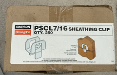 Simpson Strong-Tie PSCL 7/16 in. 20-Gauge Galvanized Sheathing Clip 250 Count
