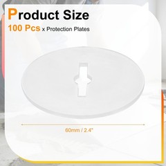 100 Pcs Tile Leveling System Protection Plates, Clear Scratch Resistant, White